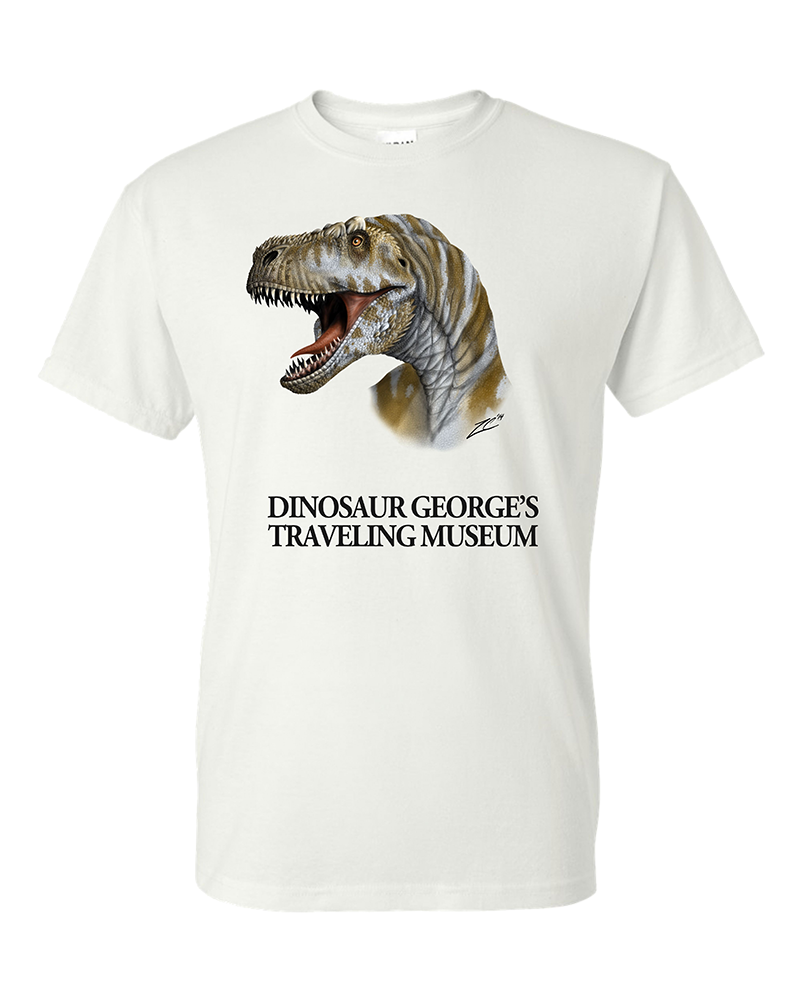 custom dinosaur screen printed tshirt in san antonio